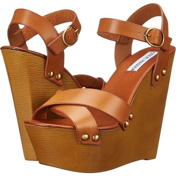 Steve Madden Shoes - Steve Madden Sandal Wedge Heel Jaiin Cognac 6